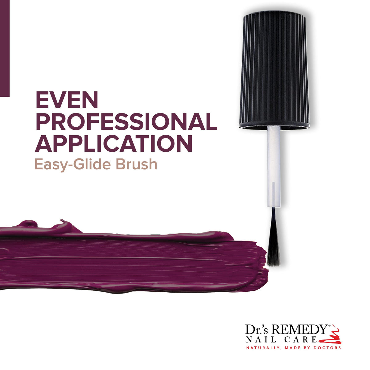 Finished nails shine with hydration and resilient-looking wear.
