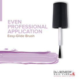 Nails wearing Dr.’s Remedy Lyrical Lilac with healthy-looking shine