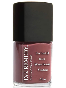 Dr.'s Remedy Mellow Mauve bottle close-up showing rich color and premium finish