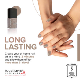 Ingredients of Dr.'s Remedy nail care including tea tree oil and vitamins