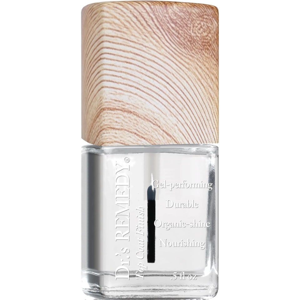 Dr.'s Remedy Nail Polish Treatment bottle showing clear, non-toxic formula with quick-dry shine.