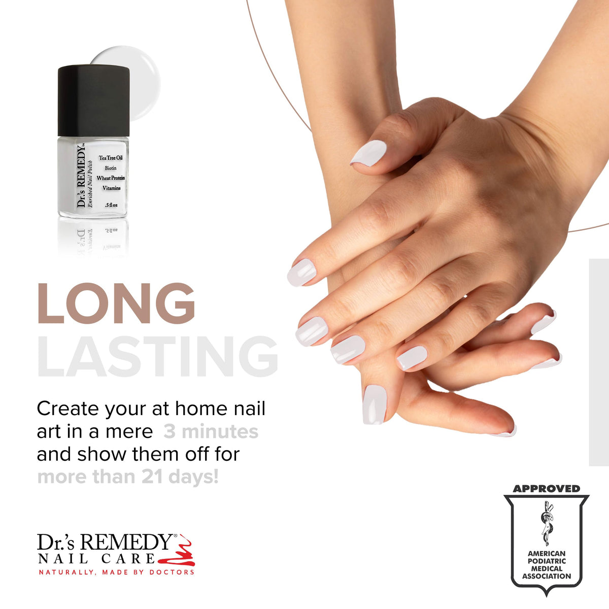 Dr.'s Remedy Perfect Petal Pink polish adds subtle color and nail care