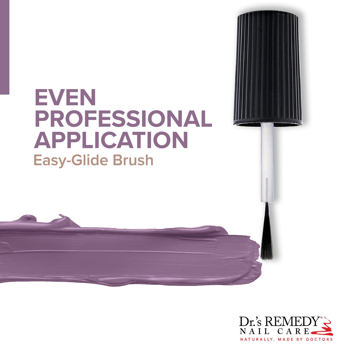 Dr. Remedy PLUCKY Plum polish shines with brilliant long wear gloss