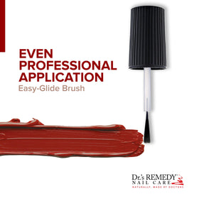 Dr.’s Remedy Rescue Red base and top coat idea on display.