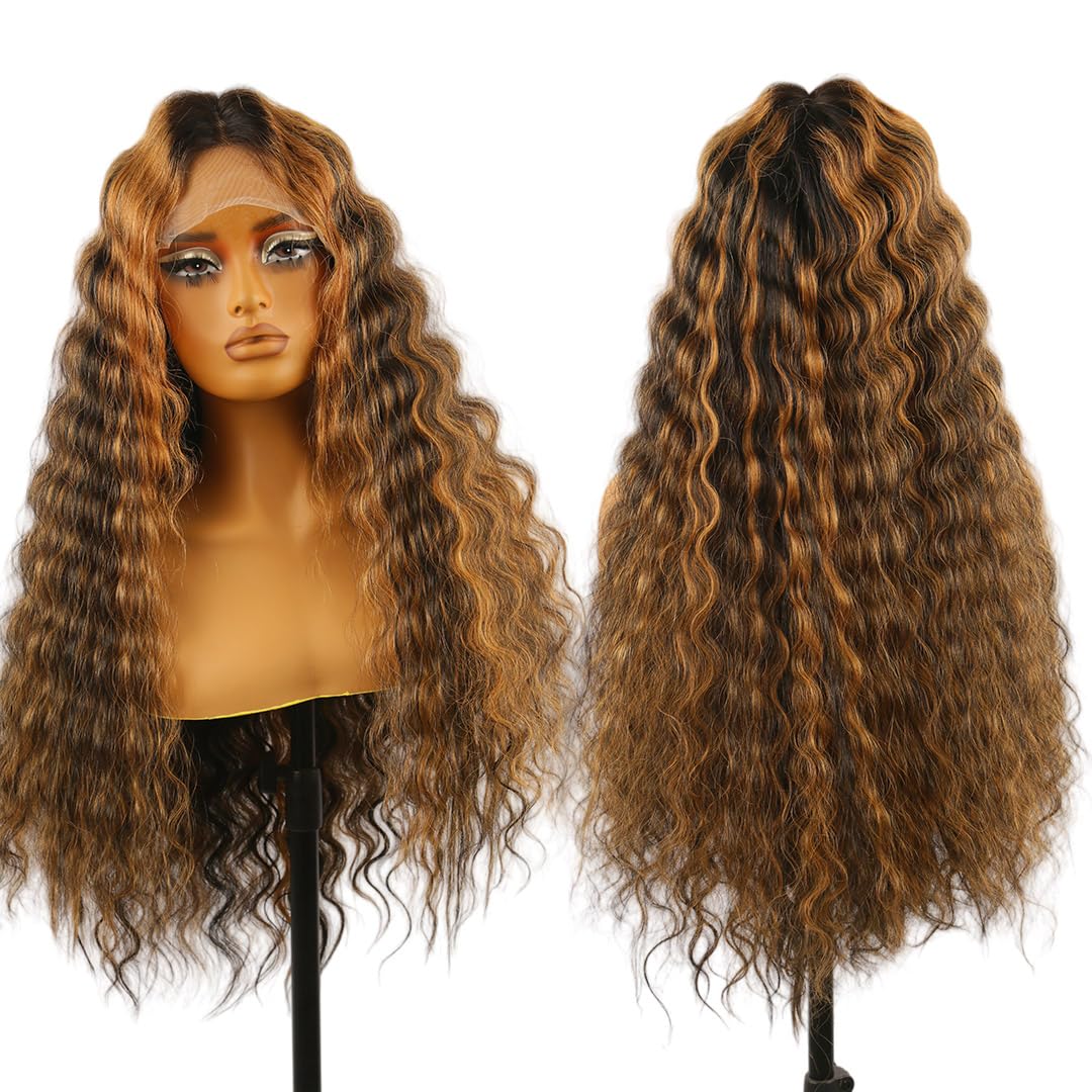 DRSSTIC 1B/30 ombre highlights on lace front for versatile color depth.