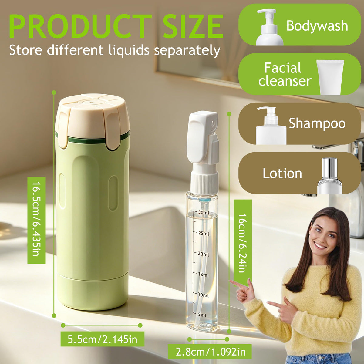 Drtfrn green color option complements travel gear and organization.