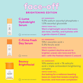 Drunk Elephant Bouncy Brightfacial radiant skin after use suggests even complexion