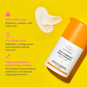 Drunk Elephant Bouncy Brightfacial texture swirl reveals creamy finish for even tone
