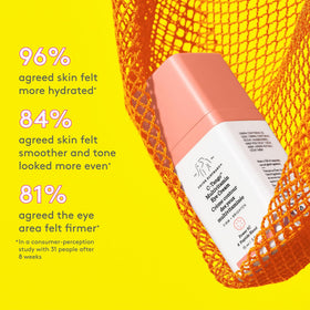 Drunk Elephant C-Tango peptide blend image highlights firming under-eye results.
