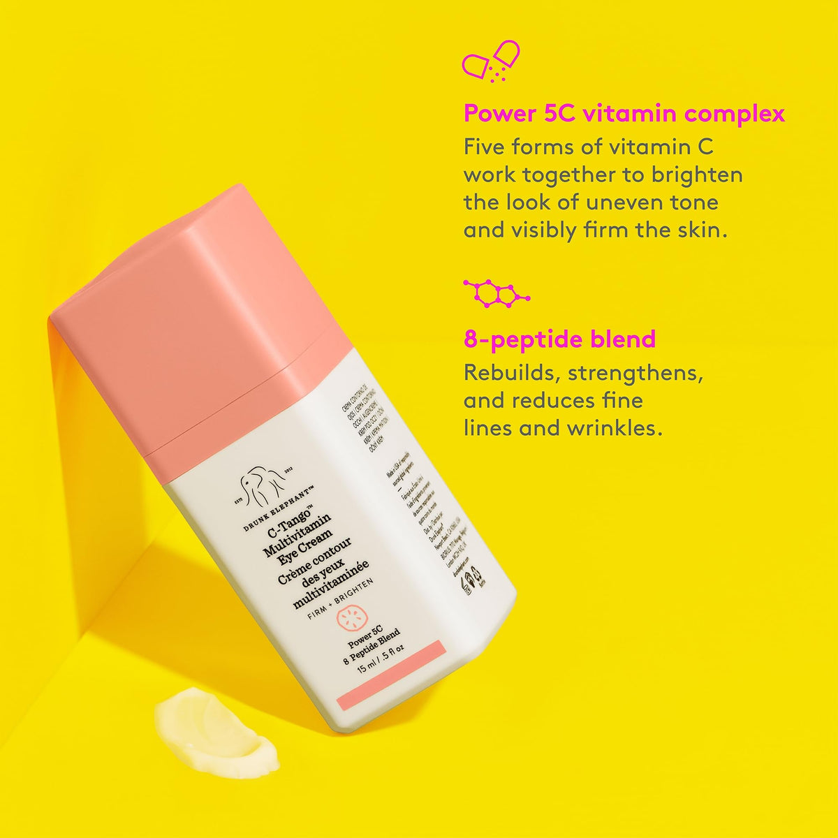 Drunk Elephant ceramides and plant oils scene hints nourishing skin barrier.