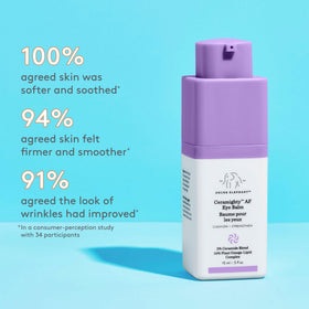 Drunk Elephant Ceramighty AF Eye Balm jar close-up highlighting creamy, cushiony texture.