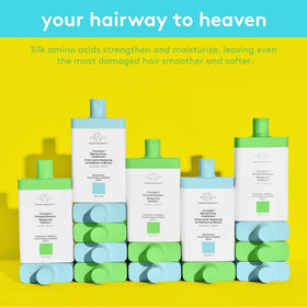 Drunk Elephant Cocomino Marula Cream Conditioner back view highlights marula butter and coconut alkanes.