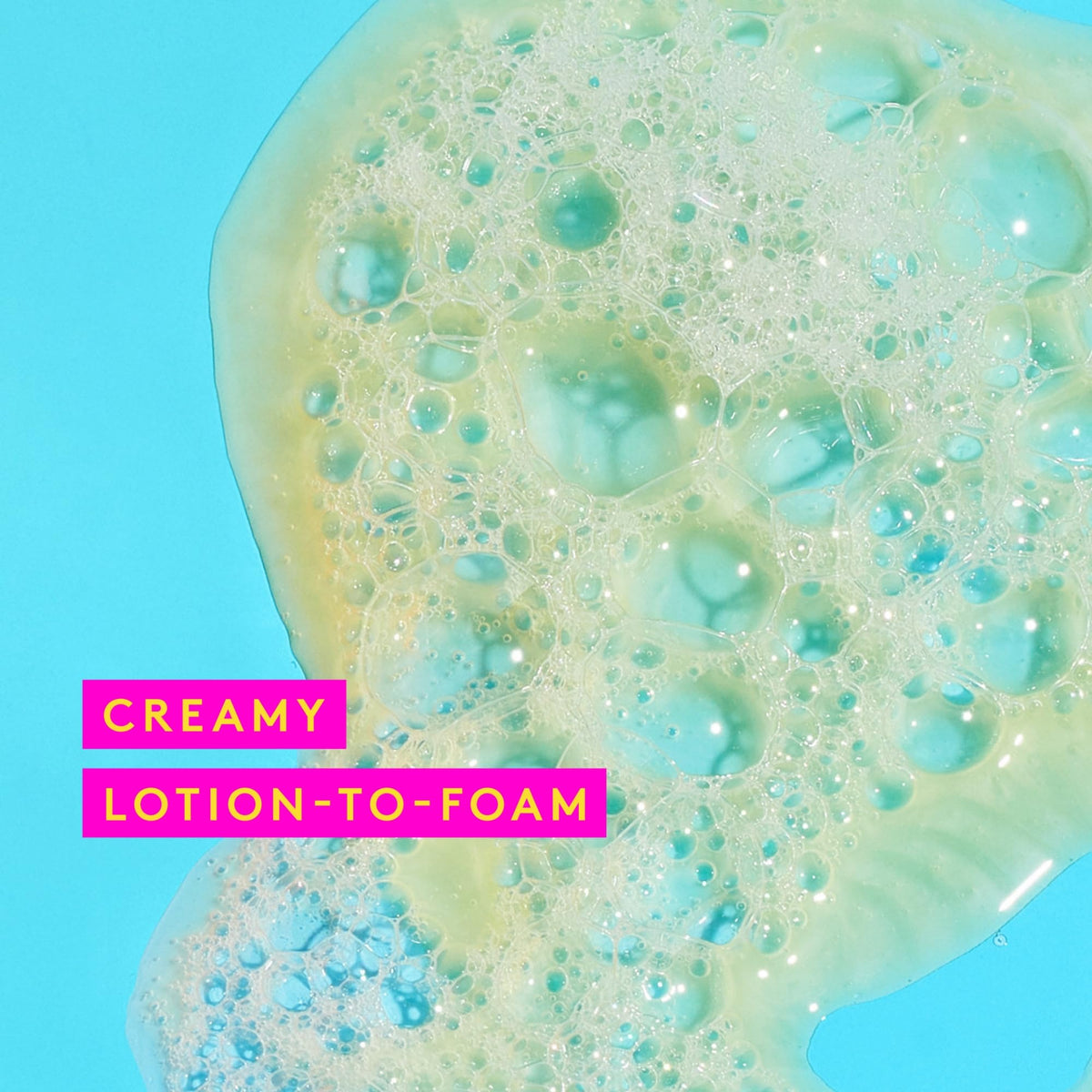 Drunk Elephant Kamili Cream Body Cleanser foam-lather captures creamy texture in action