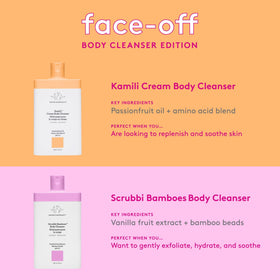 Drunk Elephant Kamili Cream Body Cleanser texture-and-scent shows light almond aroma