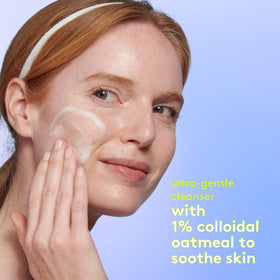 Drunk Elephant Mello Marula Cream Cleanser texture swirl on skin.