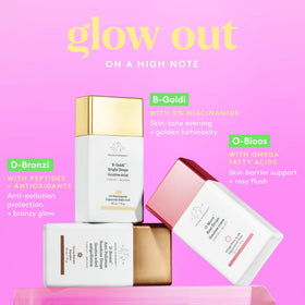 Drunk Elephant O-Bloos Rosi Drops application on cheeks for a soft flush.