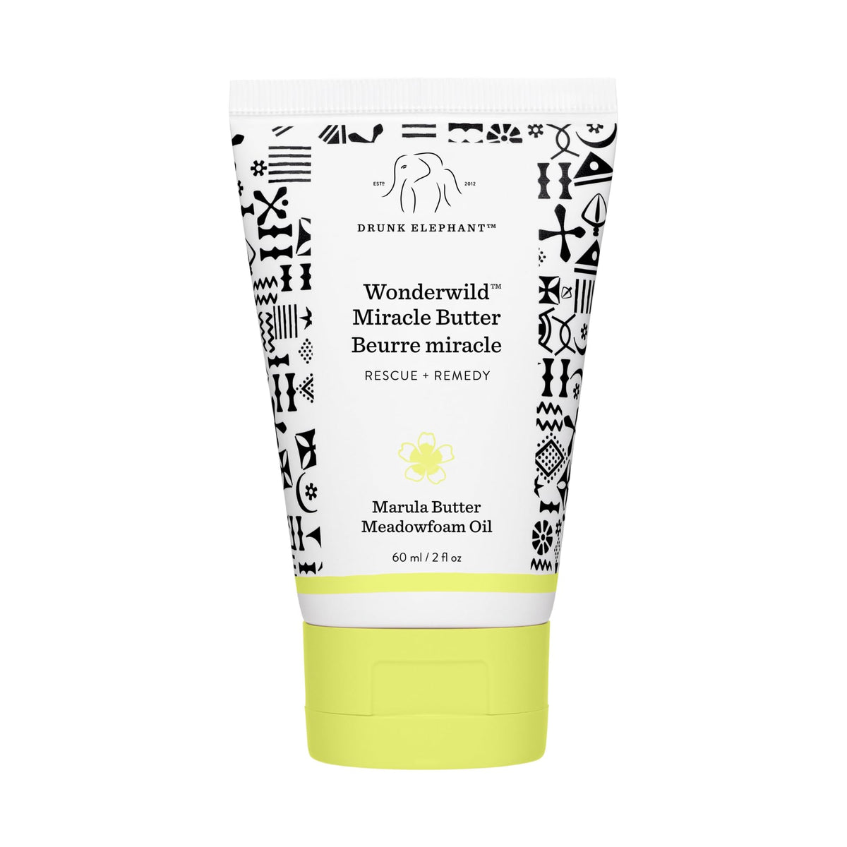 Drunk Elephant Wonderwild Miracle Butter bottle close-up showing deep hydration for dry skin