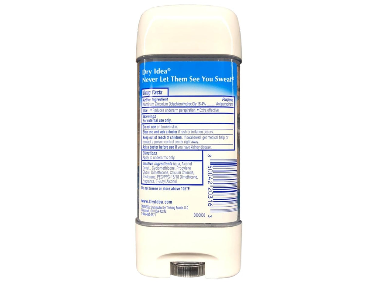 Dry Idea Advanced Dry Powder Fresh Gel application demo shows smooth, residue-free underarm use.