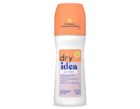 Dry Idea unscented roll-on bottle ready for daily use and protection
