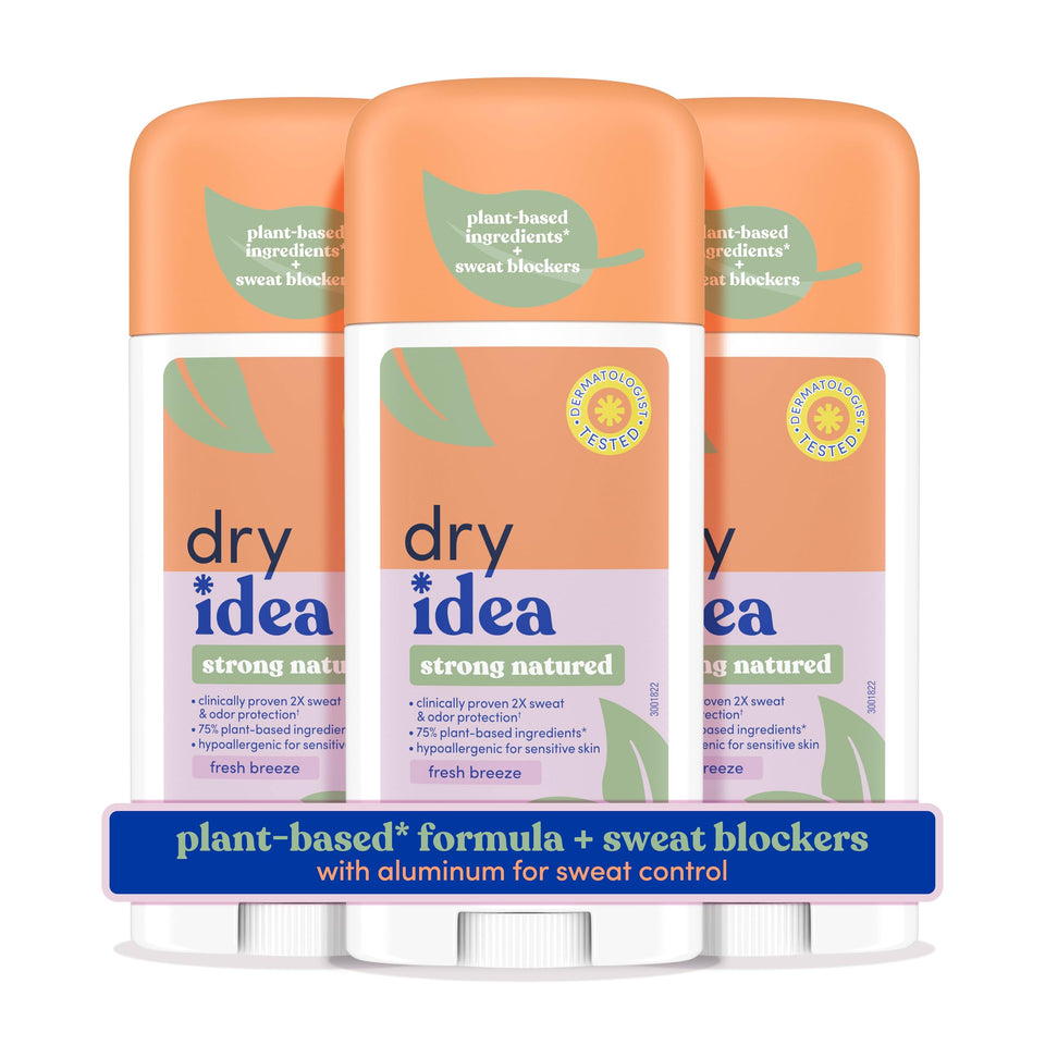 Dry Idea Fresh Breeze invisible solid provides long-lasting freshness for daily wear.