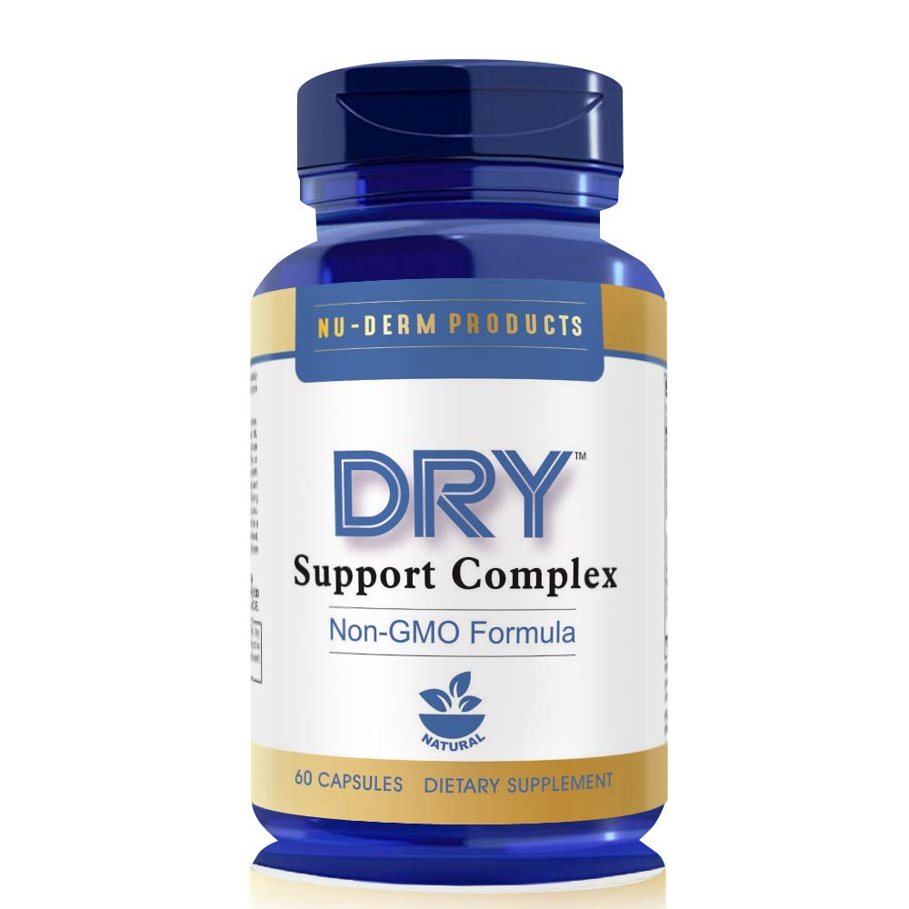 DRY Nuderm pills bottle image for daily use to help reduce sweating.