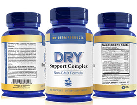 DRY Nuderm packaging conveys discreet home solution for stress-related sweating.
