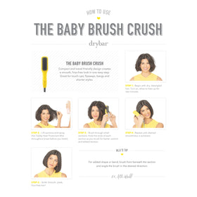 Drybar Baby Brush Crush Mini highlights compact, travel-friendly design for quick touch-ups.