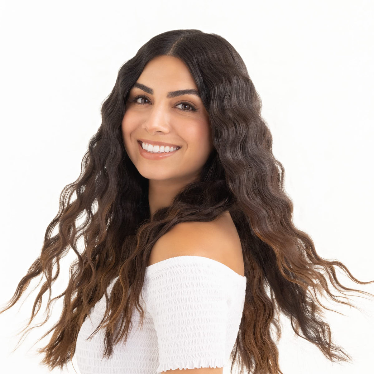 Drybar Beach Bender ergonomic handle shows comfortable grip during styling