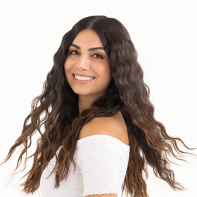 Drybar Beach Bender ergonomic handle shows comfortable grip during styling