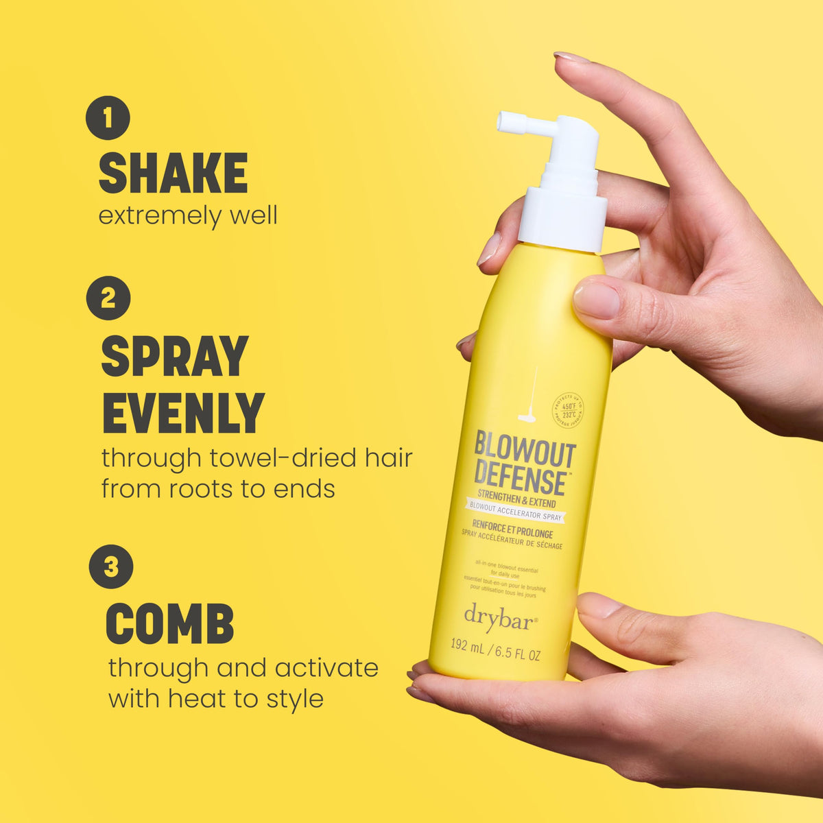 Drybar Blowout Defense image indicates 82% frizz reduction potential.