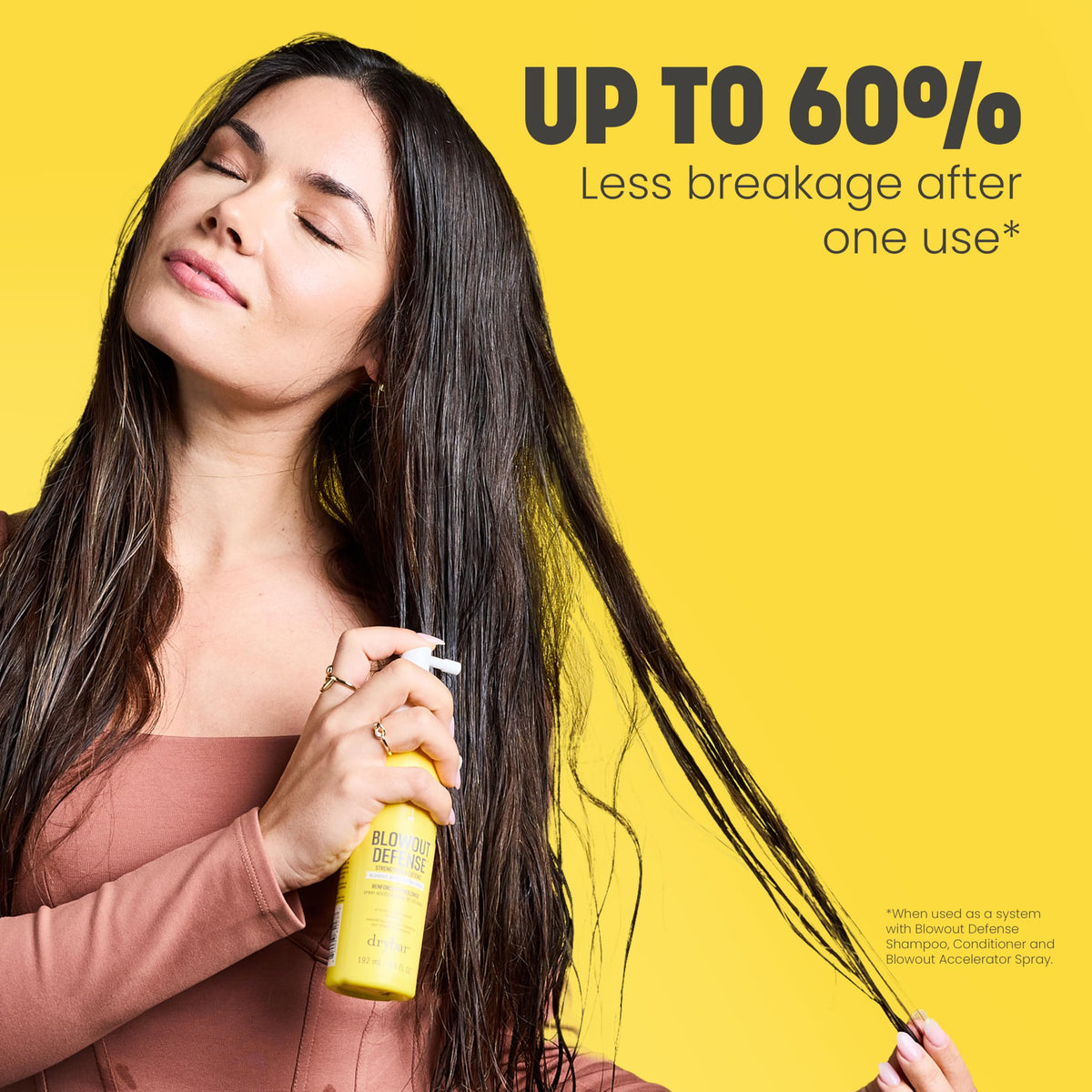 Drybar Blowout Defense showcases long-lasting hold up to 96 hours.