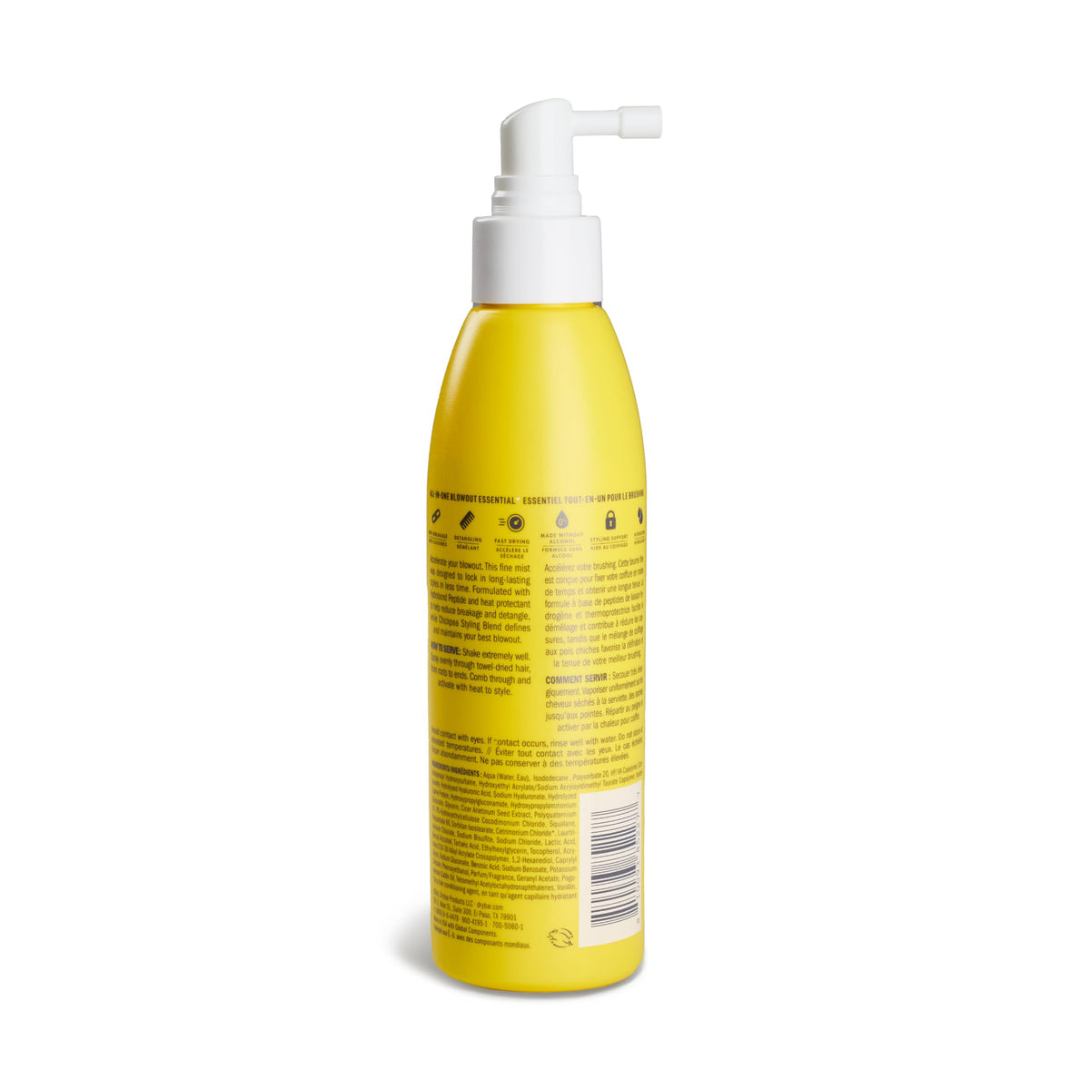 Drybar Blowout Defense system shot with related Shampoo and Conditioner.