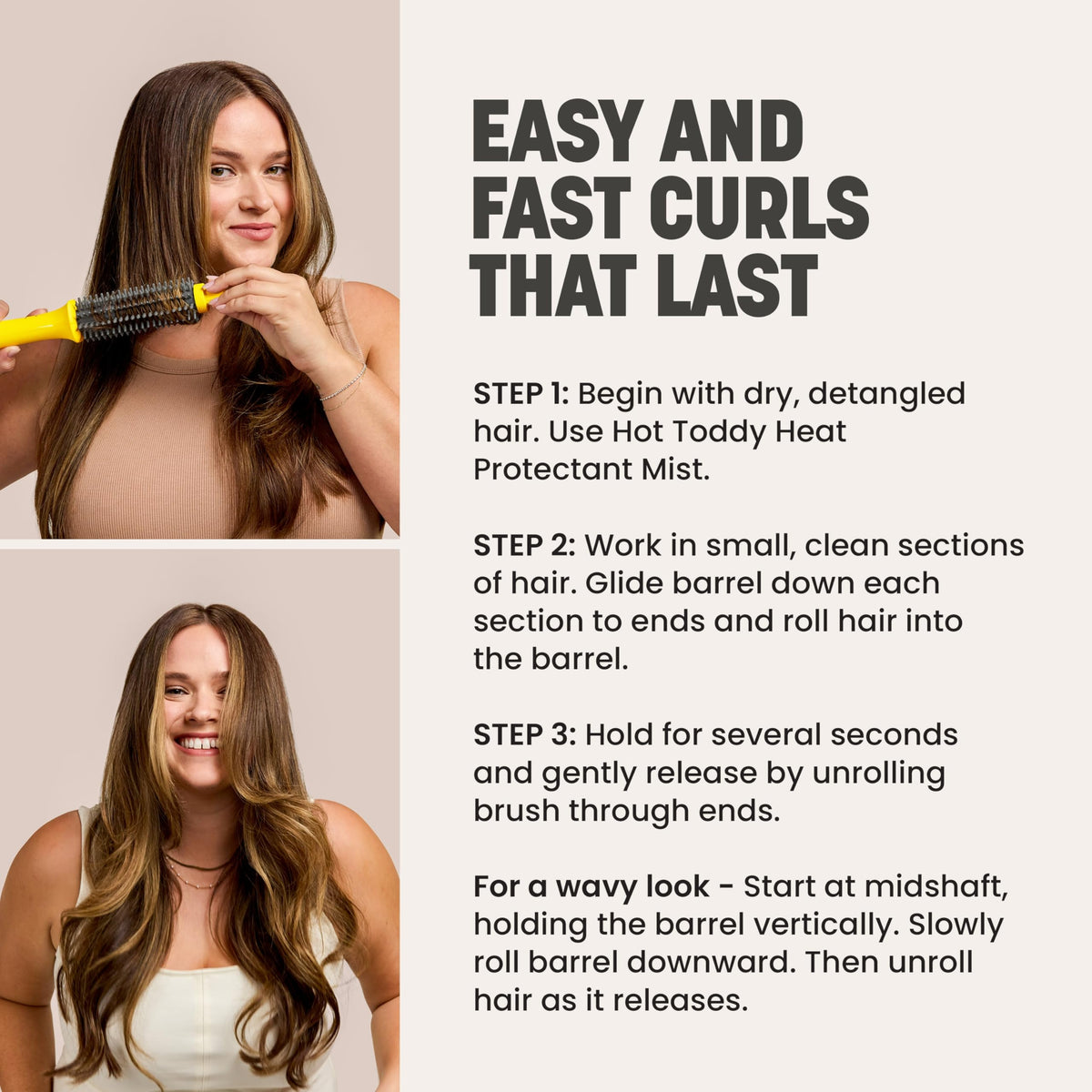 Drybar Curl Party digital temperature control up to 450F for versatile styling.