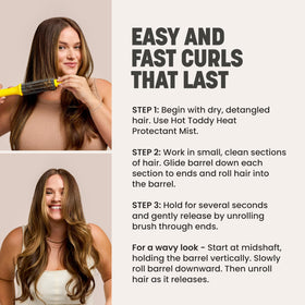 Drybar Curl Party digital temperature control up to 450F for versatile styling.