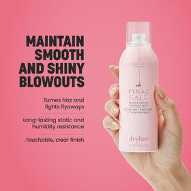 Drybar Final Call frizz mist spray action for quick application