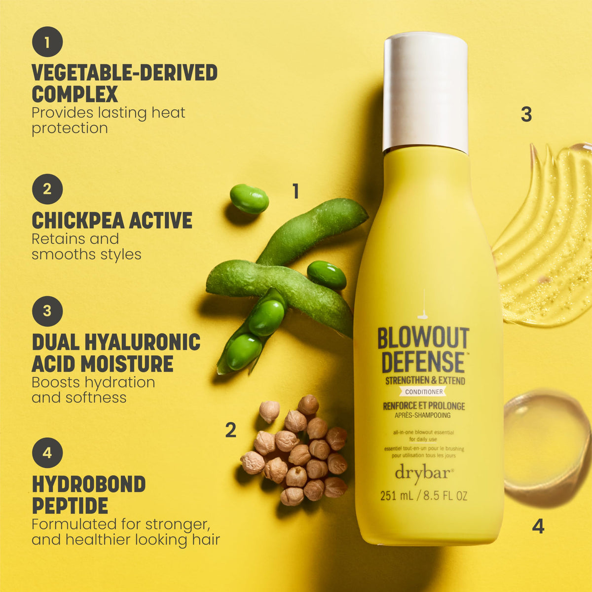 Close-up of Hydrobond Peptide-infused conditioner texture on hair.