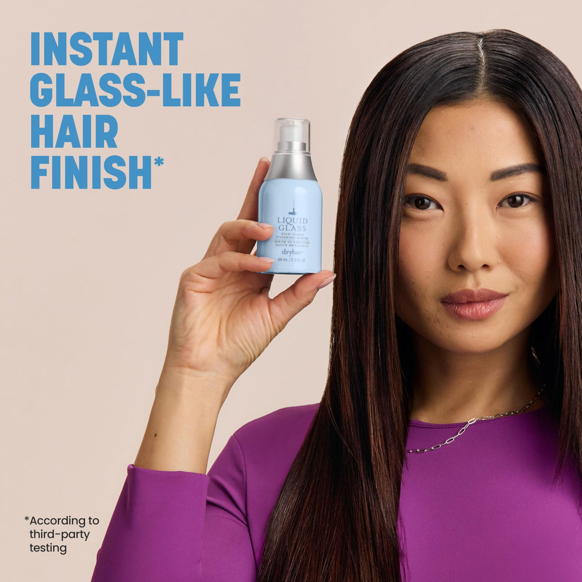 Drybar Liquid Glass helps maintain a blowout with moisture-repelling protection.