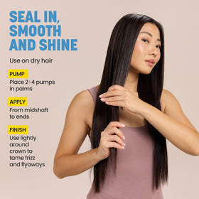 Drybar Liquid Glass tames crown flyaways for a polished look.