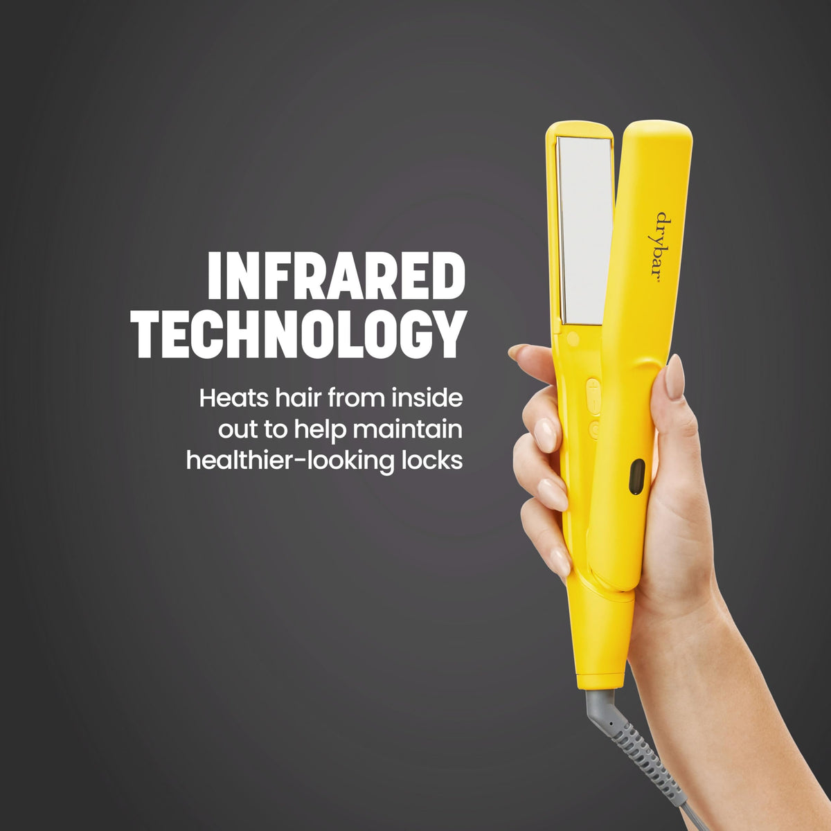 Drybar The Tress Press digital temperature control up to 450F for customization.