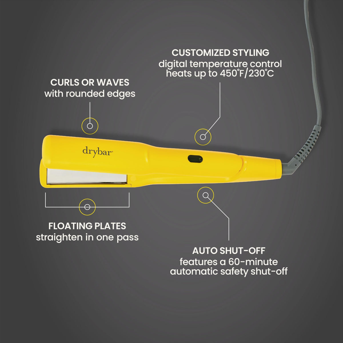 Drybar The Tress Press negative ions smooth and add shine.
