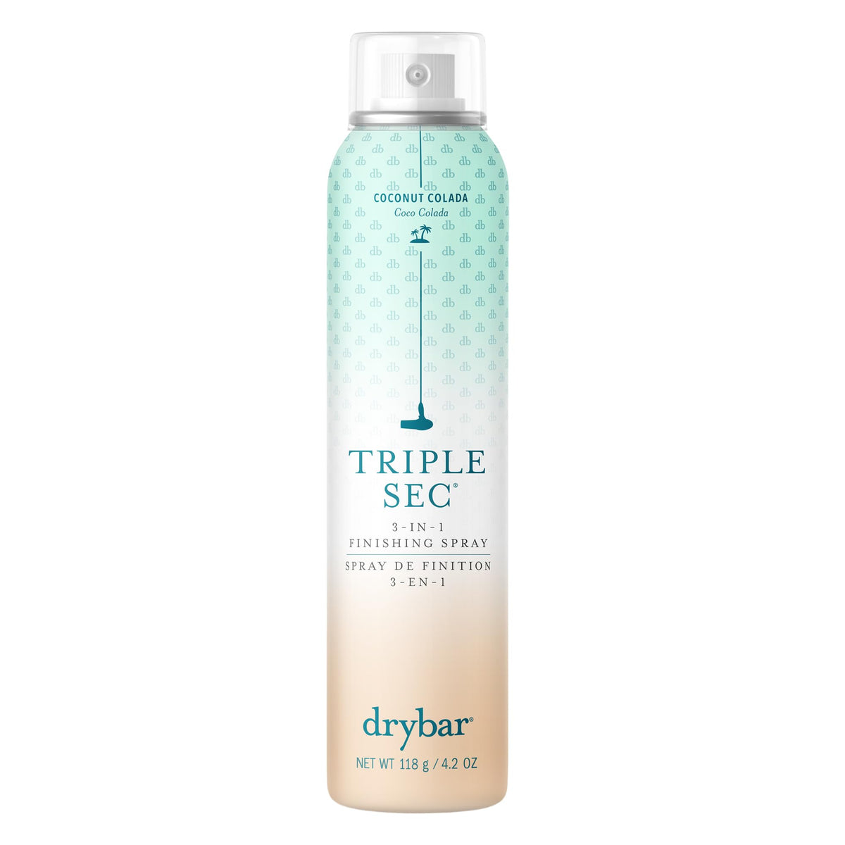 Drybar Triple Sec bottle pour shows quick, even spray for instant volume.