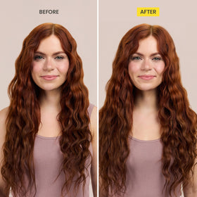 Drybar Triple Sec spray application demonstrates airy mist for light texture.