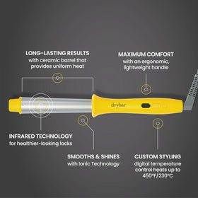 Drybar Wrap Party curling wand ergonomic handle for comfortable control