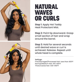 Drybar Wrap Party curling wand highlights ionic technology for shine and frizz control