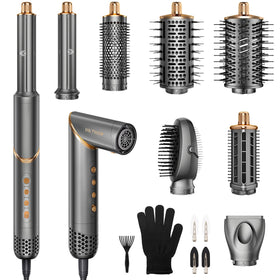Dryhsip 8-in-1 hair styler with collection nozzle for fast drying and precise styling.