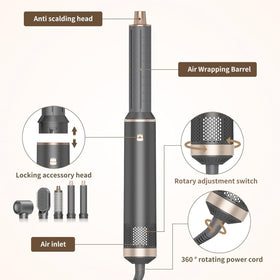 Dryhsip straightening brush attachment for sleek, straight looks