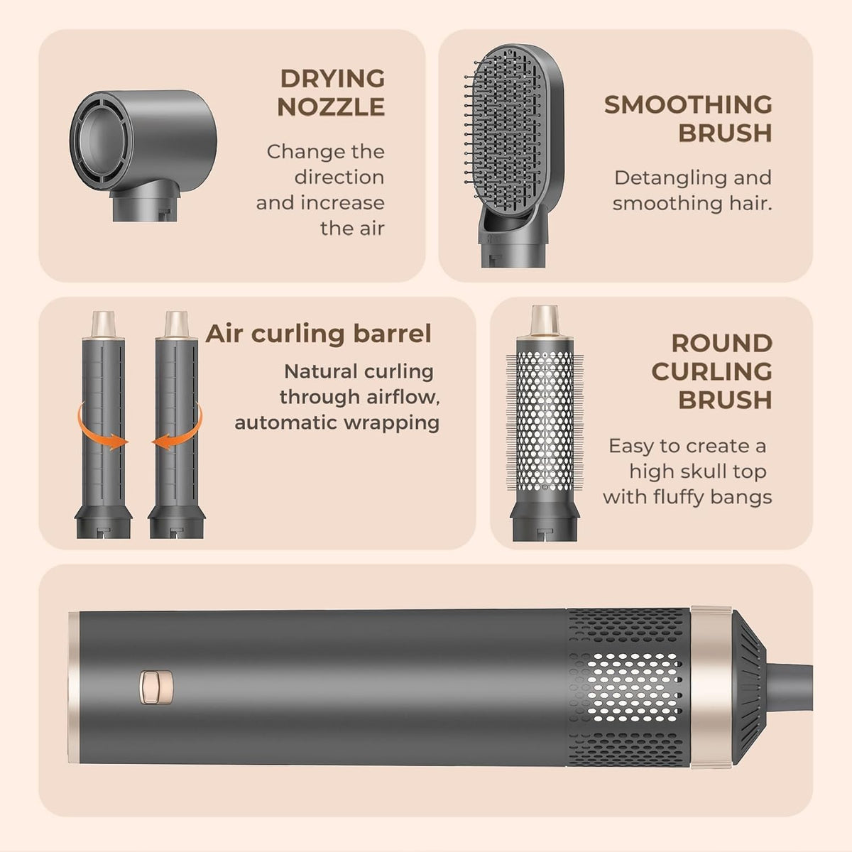 Dryhsip travel-ready styling tool for on-the-go routines