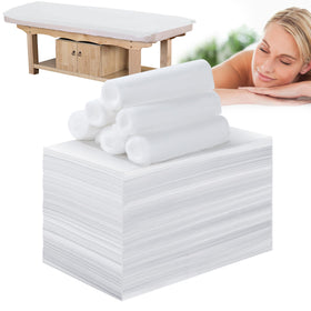DS BATH disposable bed sheets on massage table for quick cleanups