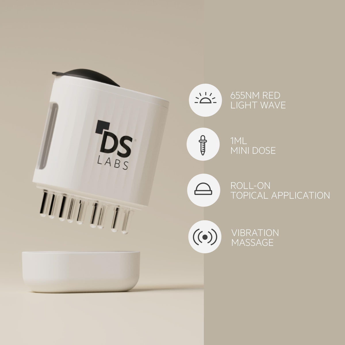DS Laboratories Scalp Activator microcurrent feature for enhanced liquid uptake.