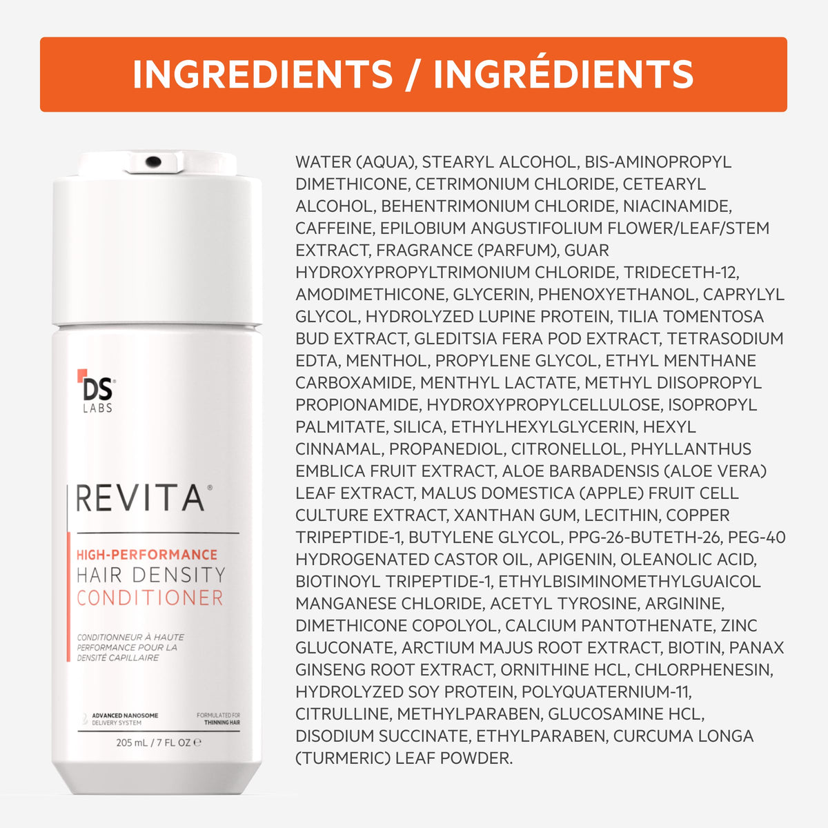 DS Laboratories Revita Conditioner lightweight hydration helping hair feel fuller